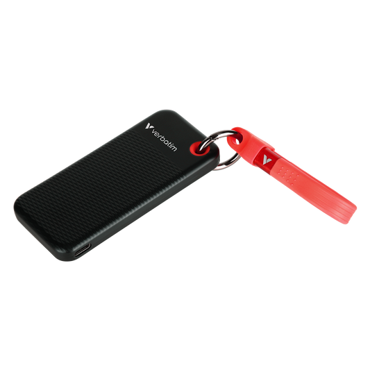 Verbatim Pocket - dysk zewnętrzny SSD 1TB z kablem USB-C 3.2 gen. 2 czarny czerwony