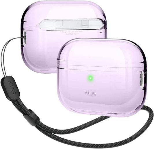 Elago AirPods Pro 2 Nylon Strap TPU Shell Case - etui z paskiem do AirPods Pro 2 lawendowe