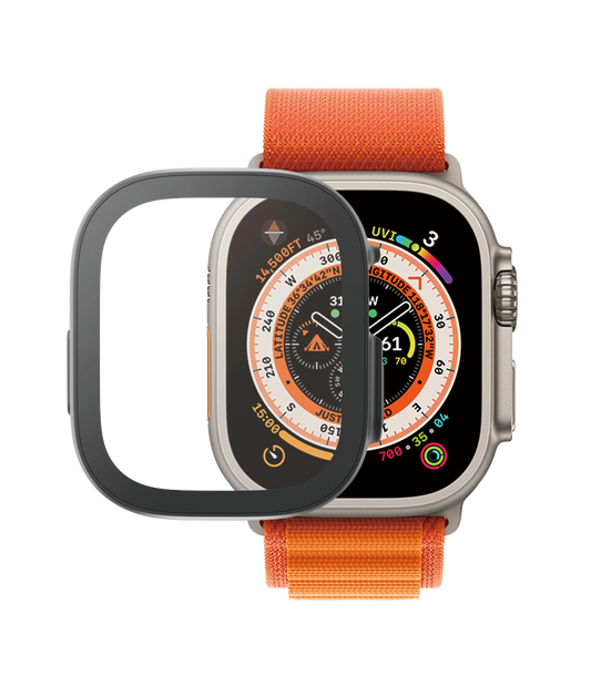 PanzerGlass Full Body - szkło antybakteryjne full body do Apple Watch Ultra Ultra 2 49mm czarna ramka