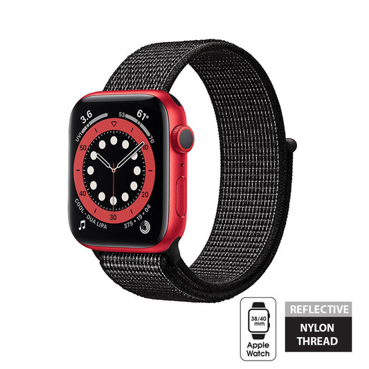 Crong Reflex Band - Pasek sportowy Apple Watch 38 40 41 42 mm czarny
