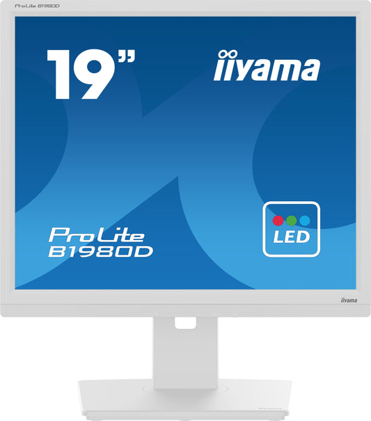 IIYAMA Monitor 19" DVI VGA PIVIOT HAS 150mm 5:4 - biały