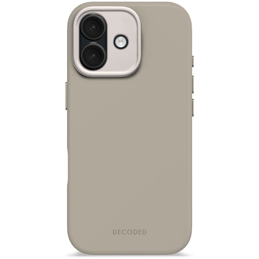 Decoded AntiMicrobial Silicone Backcover - silikonowa obudowa ochronna do iPhone 17 kompatybilna z MagSafe soft taupe