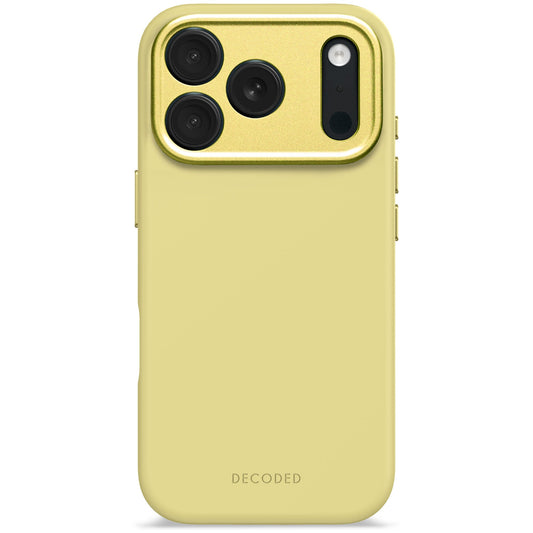 Decoded AntiMicrobial Silicone Backcover - silikonowa obudowa ochronna do iPhone 17 Pro kompatybilna z MagSafe yuma yellow