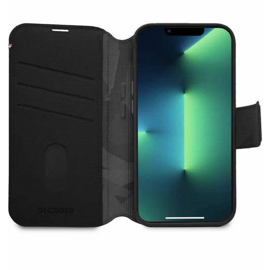 Etui skórzane Decoded Detachable Wallet kompatybilne z MagSafe - do iPhone 15 Plus czarna