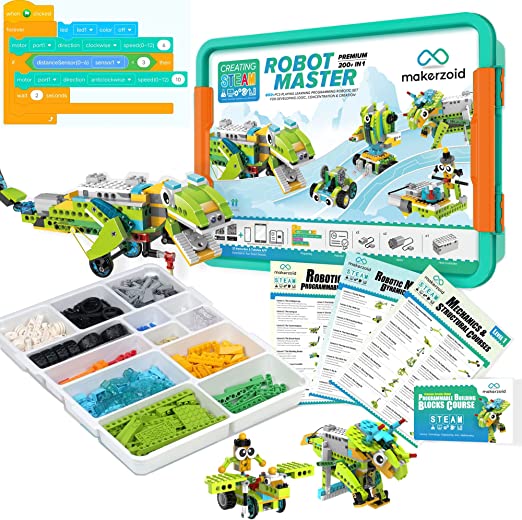 Makerzoid Robot Master Premium - zestaw ponad 600 klocków edukacyjnych z możliwością kodowania