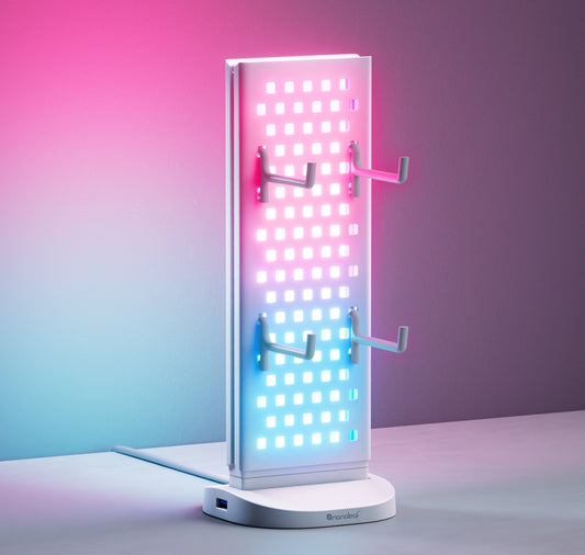 Nanoleaf Pegboard Desk Dock - podświetlana stacja dokująca do urządzeń peryferyjnych - biała