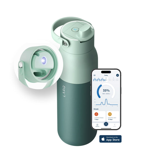 LARQ Bottle PureVis 2 - inteligentna, samoczyszcząca butelka filtrująca, światło UV-C 1L eucalyptus green