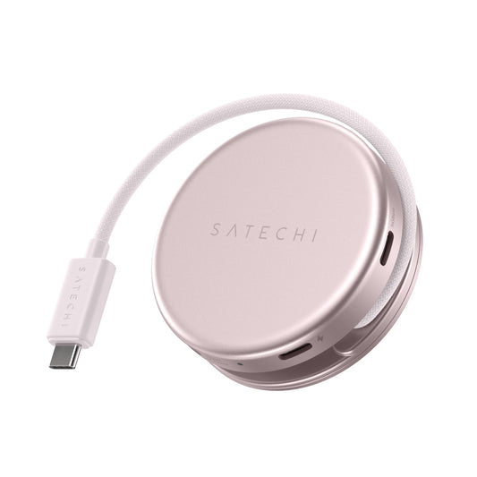 Satechi OntheGo 5-in-1 Multiport Adapter - adapter do urządzeń mobilnych USB-C/USB-A/HDMI 4K/czytnik kart SD/USB-C PD różowy