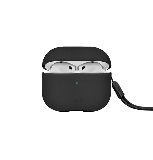 UNIQ Lyden DS - etui ze sztucznej skóry do AirPods 4 czarne
