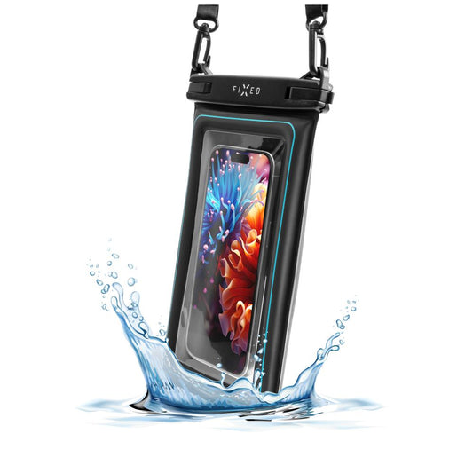 Etui wodoszczelne FIXED Float Max do iPhone przeźroczyste czarne