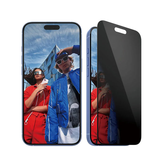 PanzerGlass Privacy Screen Protector Ultra-Wide Fit - szkło prywatyzujące do iPhone 15 Plus 16 Plus czarna ramka