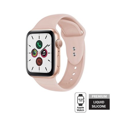 Crong Liquid Band - Pasek Apple Watch 38 40 41 42 mm piaskowy róż