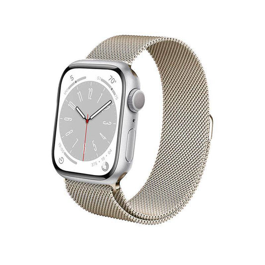 Crong Milano Steel – Pasek ze stali nierdzewnej do Apple Watch 44 45 46 49 mm szampański