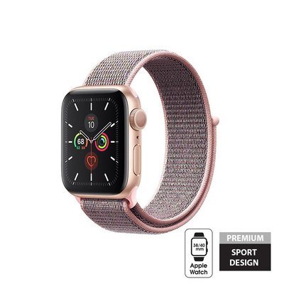 Crong Nylon Band - Pasek sportowy Apple Watch 38 40 41 42 mm light pink