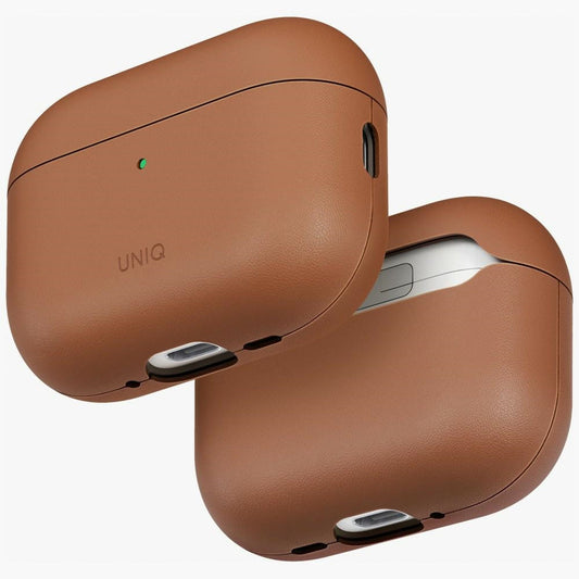UNIQ Lyden Vex - etui z ekoskóry do AirPods Pro 3 brązowe
