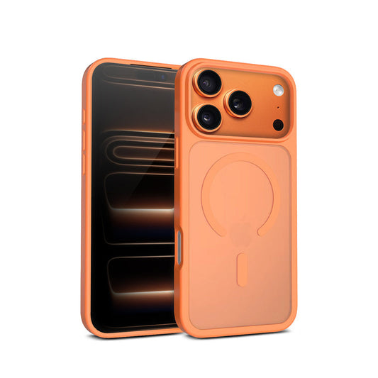 Crong Hybrid Matte Magnetic - MagSafe Case iPhone 17 Pro Max pomarańczowe matowe
