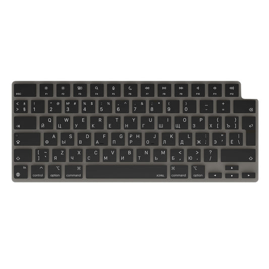 JCPal VerSkin w. KeyBoard Layout Ukrainian Russian do MacBook Air 13" M2-M4 Pro 14" M1-M4 Air 15" M2-M4 Pro 16" M1-M4
