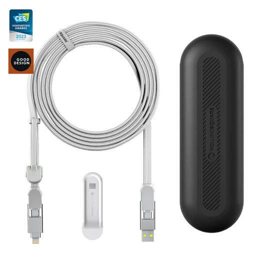 Kabel Rolling Square - inCharge XL 3m biały