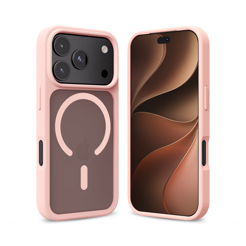 Etui Crong Hybrid Matte Magnetic MagSafe iPhone 18 Pro / 17 Pro różowe