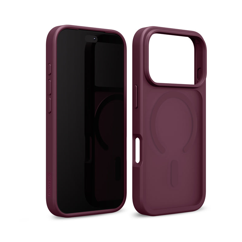 Etui Crong Hybrid Matte Magnetic MagSafe iPhone 18 Pro / 17 Pro burgundowe