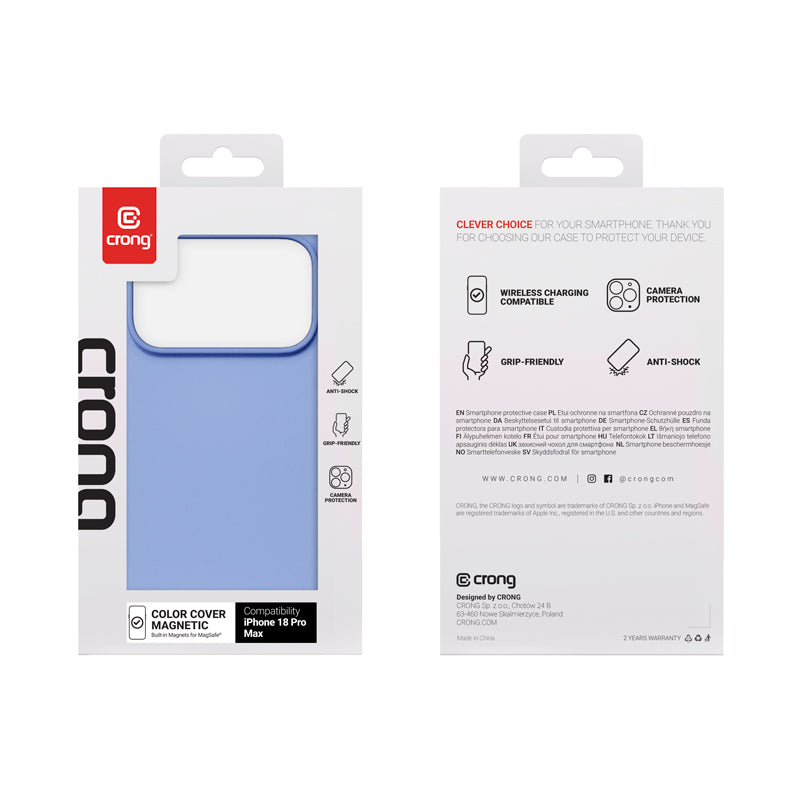 Etui Crong Color Cover Magnetic - iPhone 18 Pro Max / 17 Pro Max MagSafe niebieskie