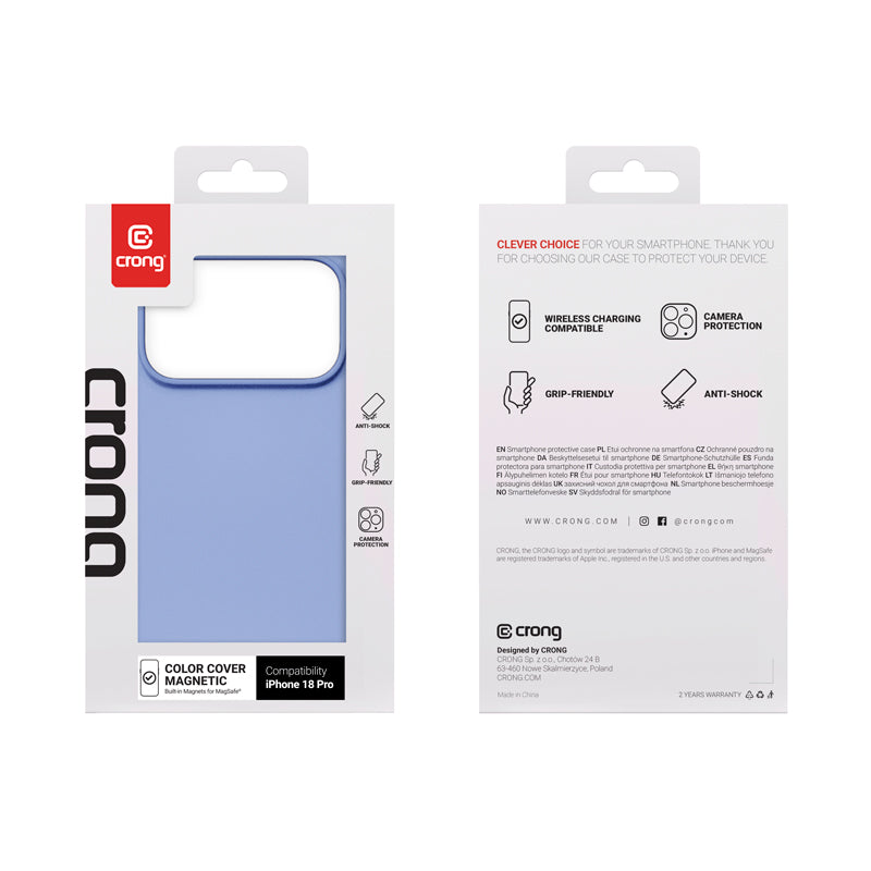 Etui Crong Color Cover Magnetic - iPhone 18 Pro / 17 Pro MagSafe niebieskie
