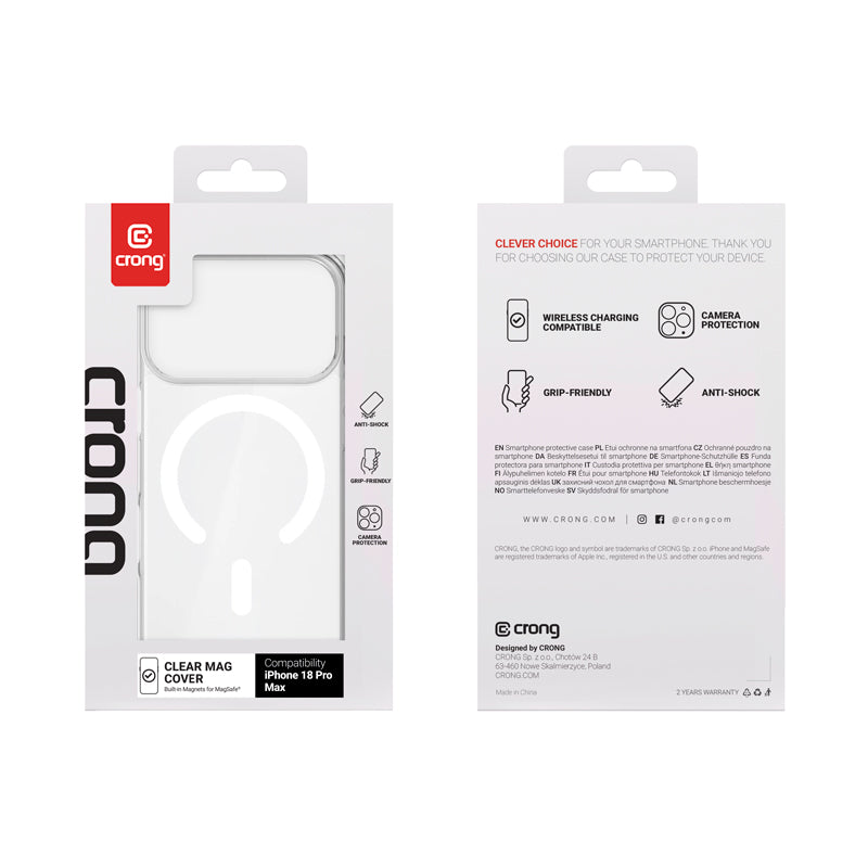 Etui Crong Clear MAG Cover MagSafe - iPhone 18 Pro Max / 17 Pro Max przezroczyste
