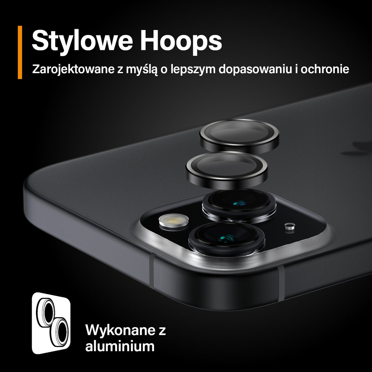 PanzerGlass Picture Perfect - osłonki na obiektywy do iPhone 15 15 Plus