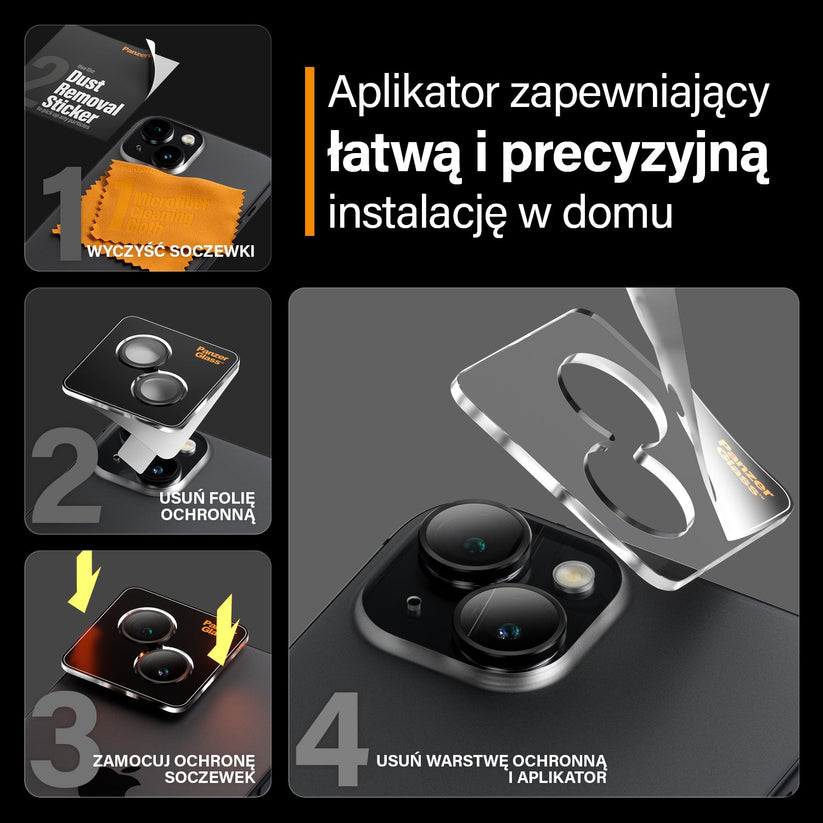 PanzerGlass Picture Perfect - osłonki na obiektywy do iPhone 15 15 Plus