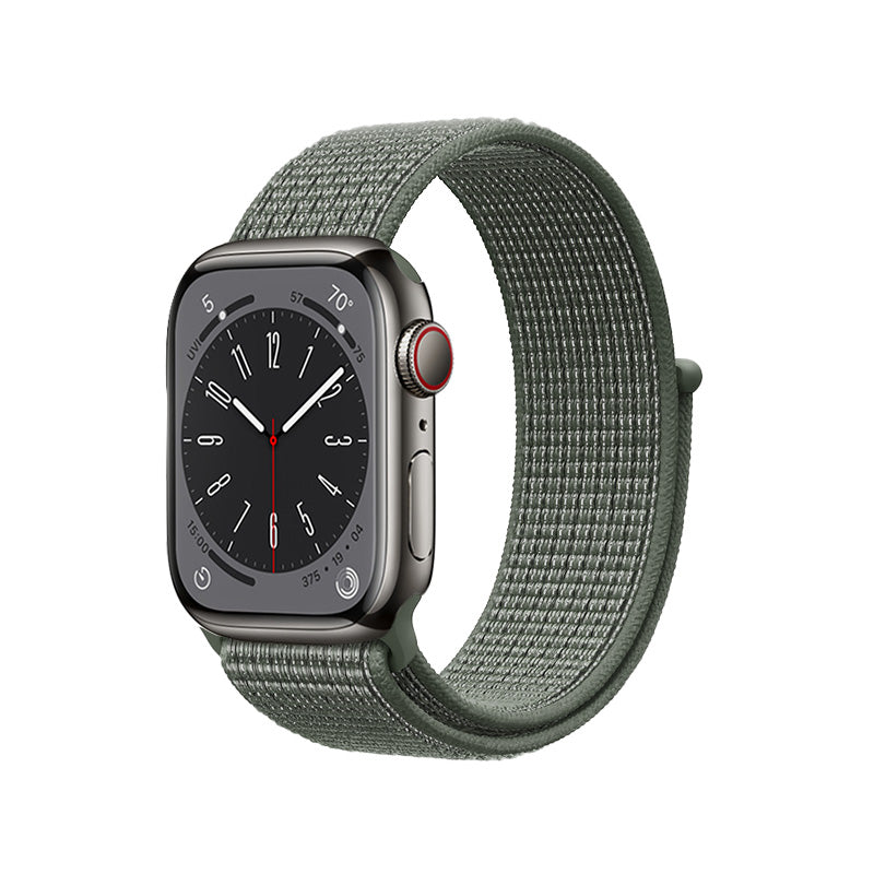 Crong Nylon - Pasek sportowy do Apple Watch 44 45 46 49 mm Military Green