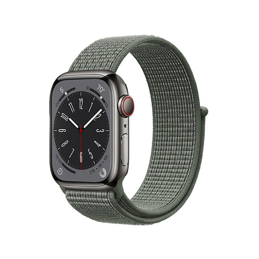 Crong Nylon - Pasek sportowy do Apple Watch 44 45 46 49 mm Military Green