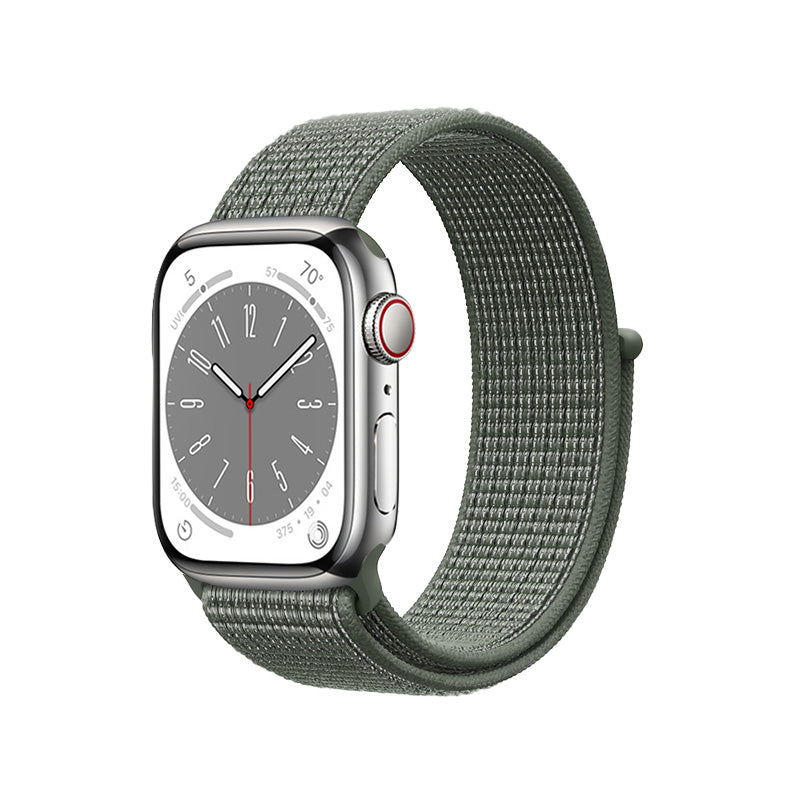Crong Nylon - Pasek sportowy do Apple Watch 44 45 46 49 mm Military Green