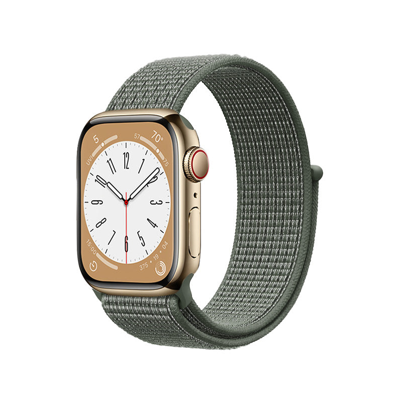 Crong Nylon - Pasek sportowy do Apple Watch 44 45 46 49 mm Military Green