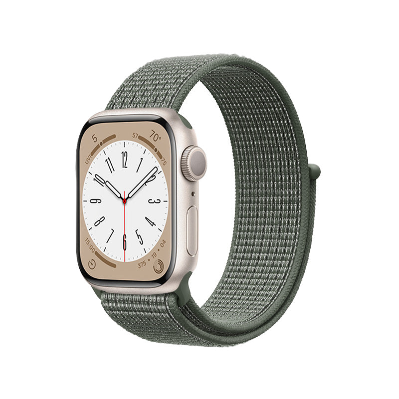 Crong Nylon - Pasek sportowy do Apple Watch 44 45 46 49 mm Military Green