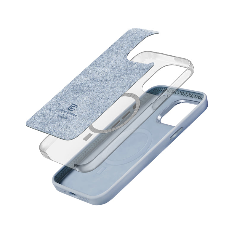 Etui Crong Color Cover LUX Magnetic MagSafe - iPhone 15 Plus niebieskie