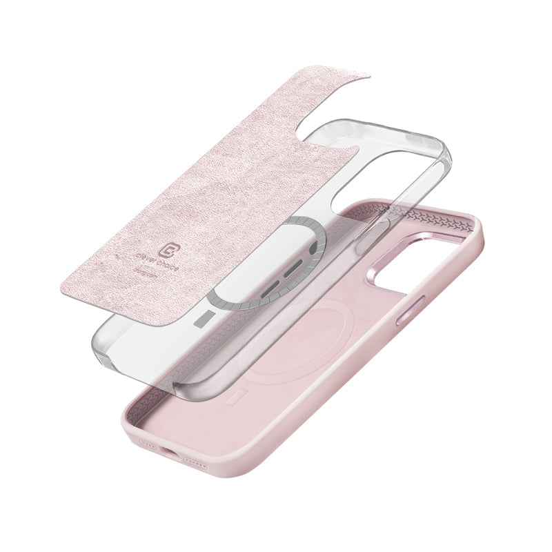 Etui Crong Color Cover LUX Magnetic MagSafe - iPhone 15 Plus różowe