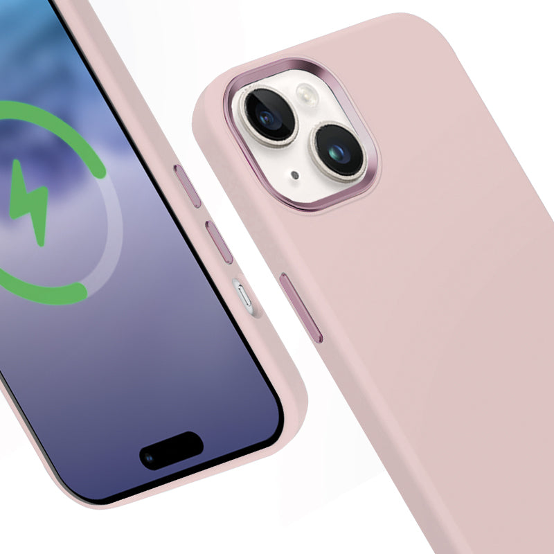 Etui Crong Color Cover LUX Magnetic MagSafe - iPhone 15 Plus różowe