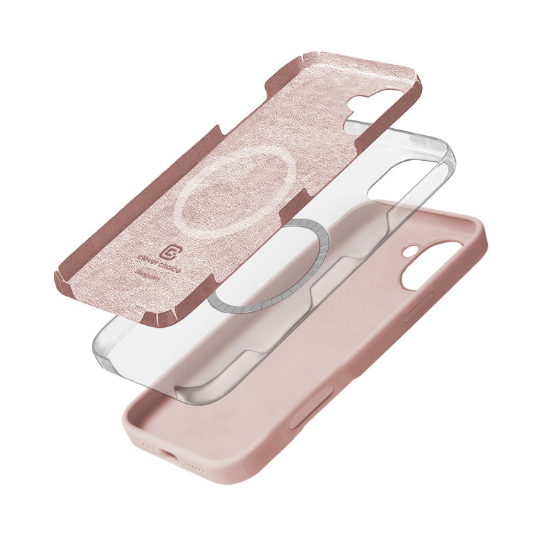 Etui Crong Color Cover Magnetic - iPhone 16 MagSafe piaskowy róż