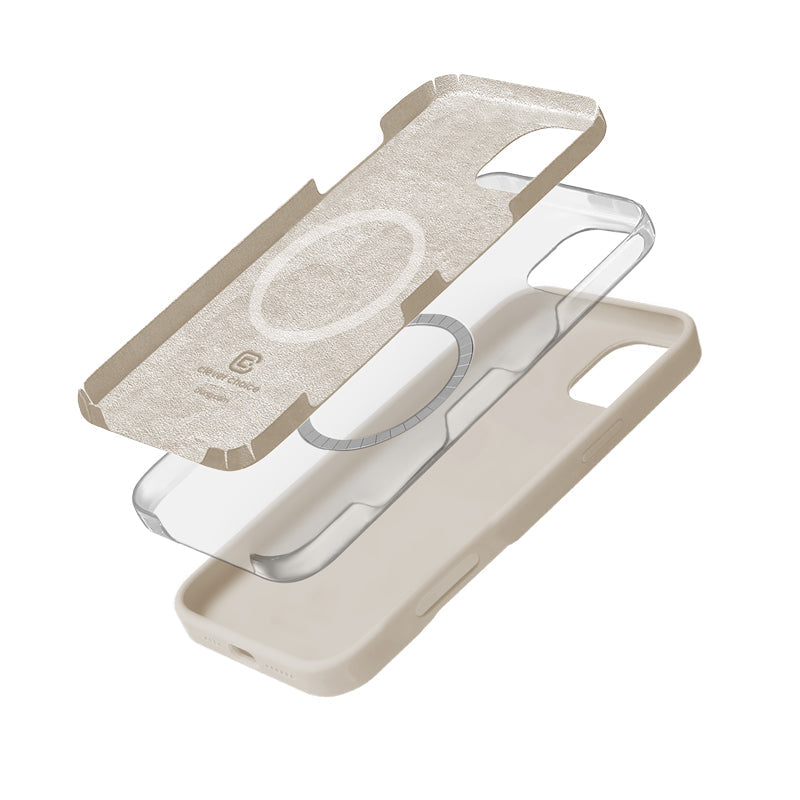 Etui Crong Color Cover Magnetic - iPhone 16 Pro Max MagSafe kamienny beż