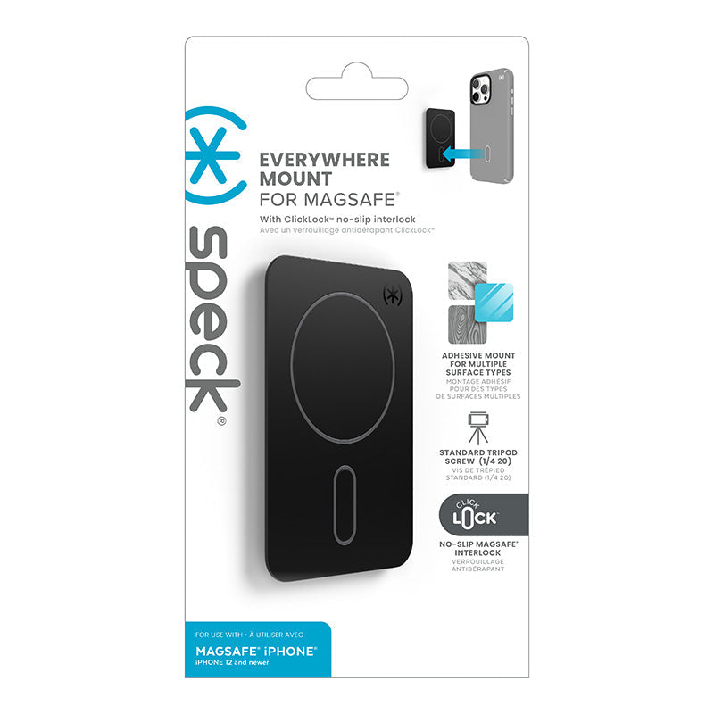 Speck Everywhere Mount + ClickLock - Uchwyt magnetyczny MagSafe czarny