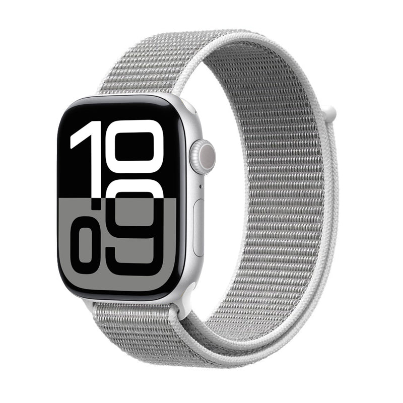 Crong Nylon - Pasek sportowy do Apple Watch 38 40 41 42 mm Silver Grey