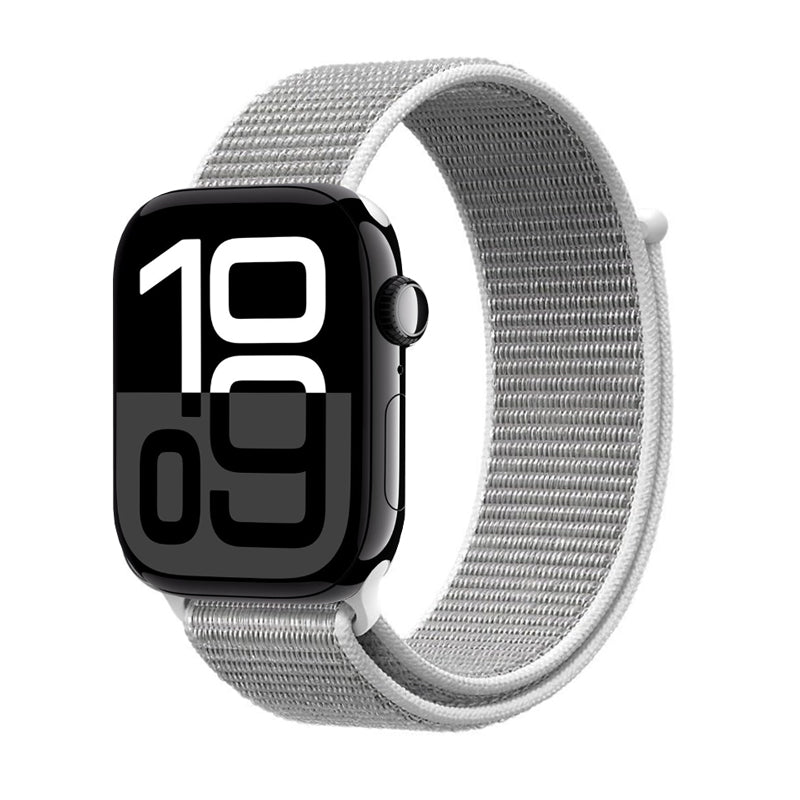 Crong Nylon - Pasek sportowy do Apple Watch 44 45 46 49 mm Silver Grey
