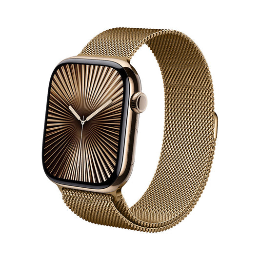 Crong Milano Steel - Pasek ze stali nierdzewnej do Apple Watch 38 40 41 42 mm różowe złoto