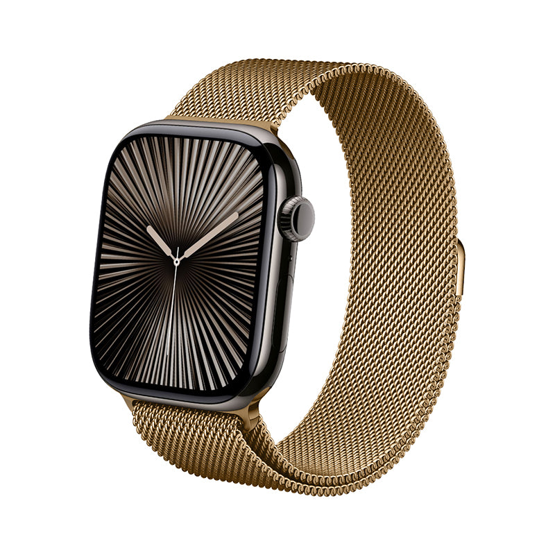 Crong Milano Steel - Pasek ze stali nierdzewnej do Apple Watch 38 40 41 42 mm różowe złoto