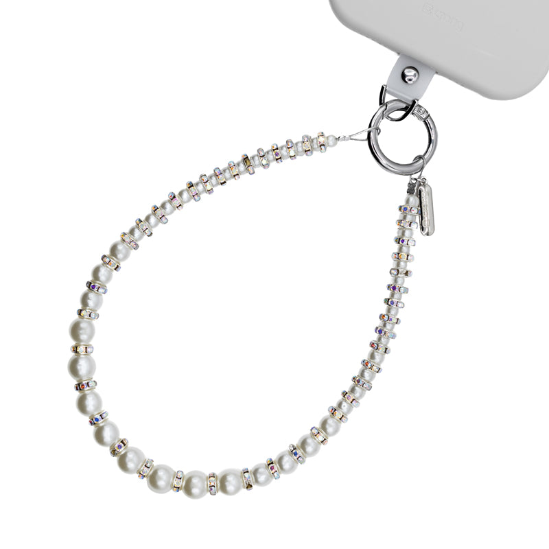 Crong Phone Charm - smycz zawieszka do telefonu silver beads