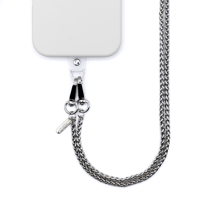 Crong Phone Crossbody - smycz zawieszka do telefonu srebrna