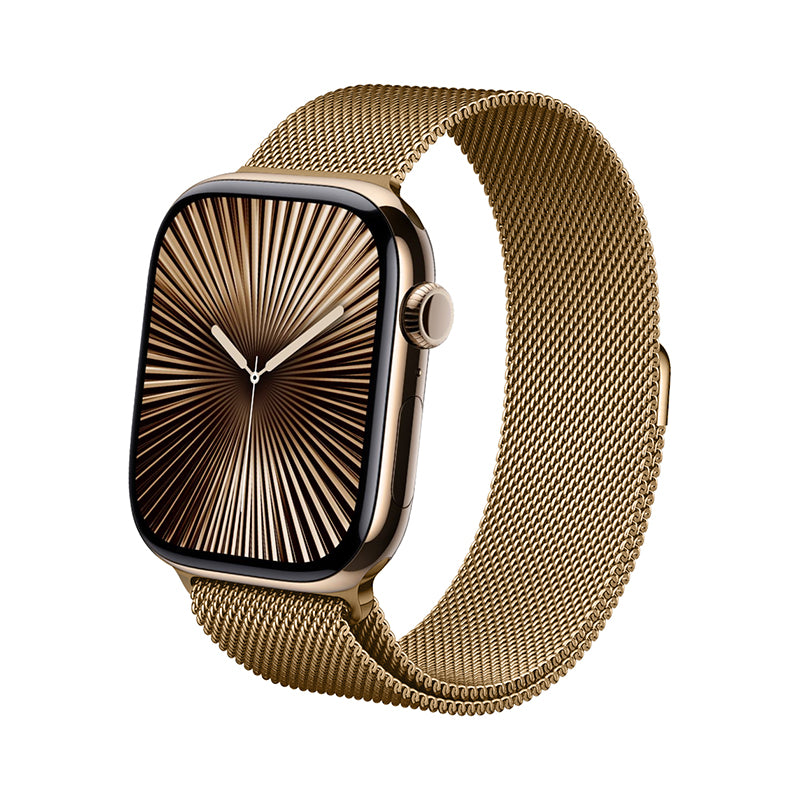 Crong Milano Steel - Pasek ze stali nierdzewnej Apple Watch 44 45 46 49 mm różowe złoto