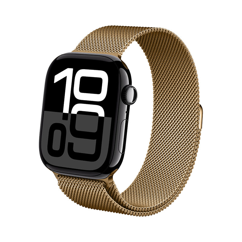 Crong Milano Steel - Pasek ze stali nierdzewnej Apple Watch 44 45 46 49 mm różowe złoto