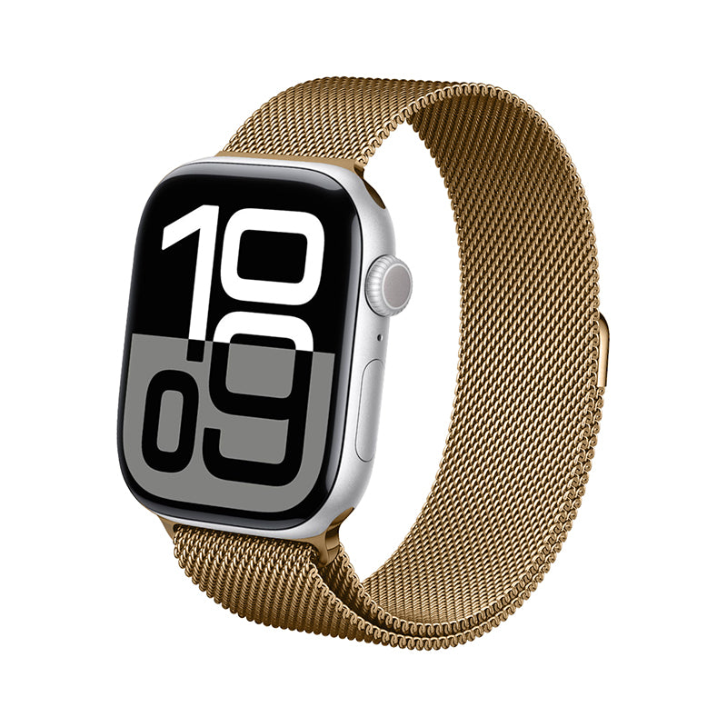 Crong Milano Steel - Pasek ze stali nierdzewnej Apple Watch 44 45 46 49 mm różowe złoto
