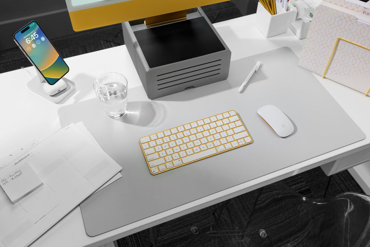 Twelve South DeskPad vegan leather - podkładka na biurko ze skóry wegańskiej szara